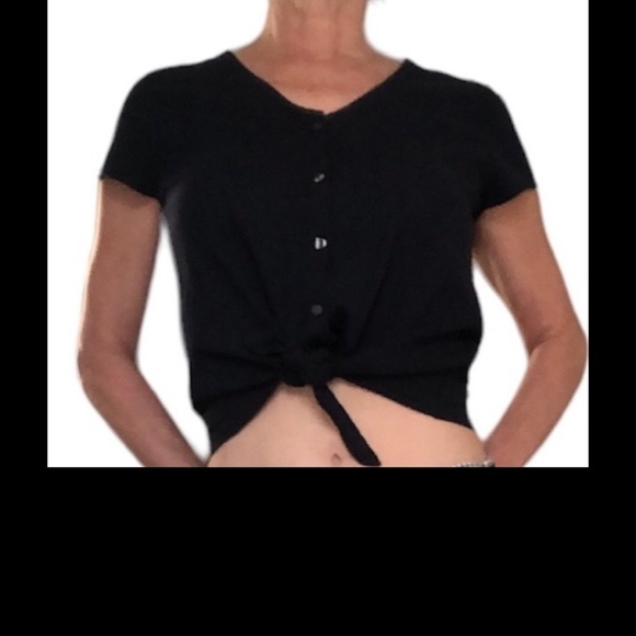 NWTS J. Crew Button up Navy Tie Up Short Sleeve Size Small Cotton and  s… - Picture 7 of 8